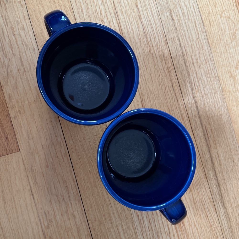 Fiesta brand Navy Blue 15 oz Tapered Mugs - Made in USA - Picture 2 of 5